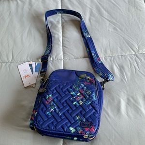 NWT LUG CAN CAN SE crossbody/belt bag in bouquet blue